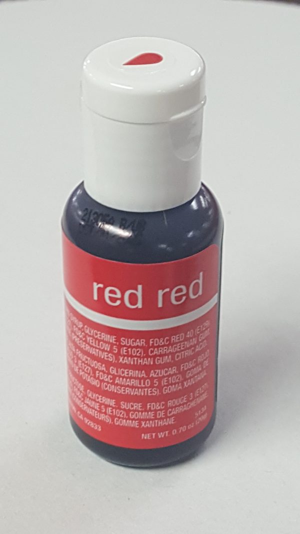 CHEFMASTER -Liqua-gel food color, RED RED, .70 oz.