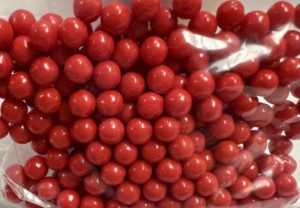 CANDY PEARLS -RED, 7mm, 8 oz.