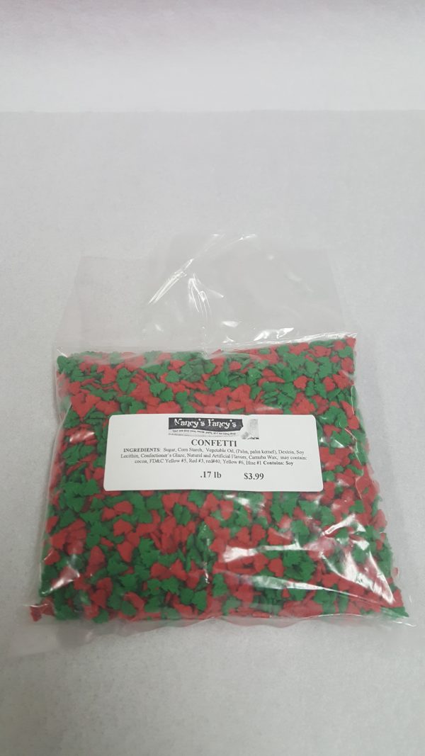 Red and Green Christmas Tree Confetti